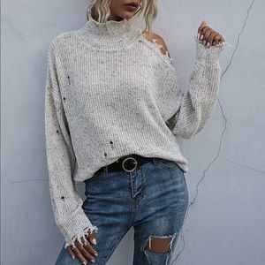 Distressed sweater
